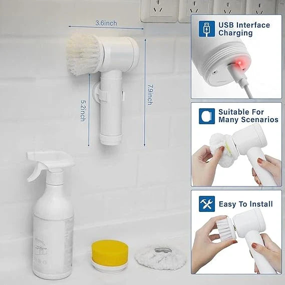 Electric Rotary Cleaning Brush – Multi-Purpose Power Scrubber